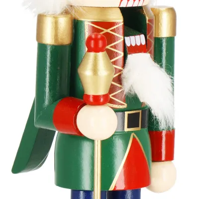 Luskáčik - Kráľ so žezlom 38cm zelený, vianočné dekorácie