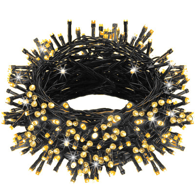 LED svetelná reťaz - 17,5m, 300LED, 8 funkcií, pamäť, IP44, teplá biela