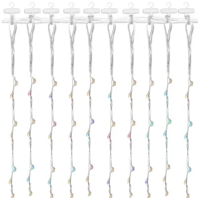 LED Nano svetelný záves - 3x2m, 200LED, 8 funkcií, ovládač, USB, IP44, multicolor