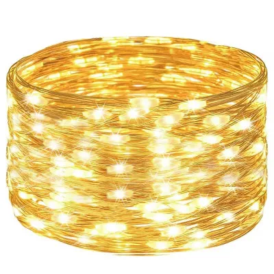 LED solárna reťaz Nano - 22m, 200LED, 8 funkcií, IP44, teplá biela