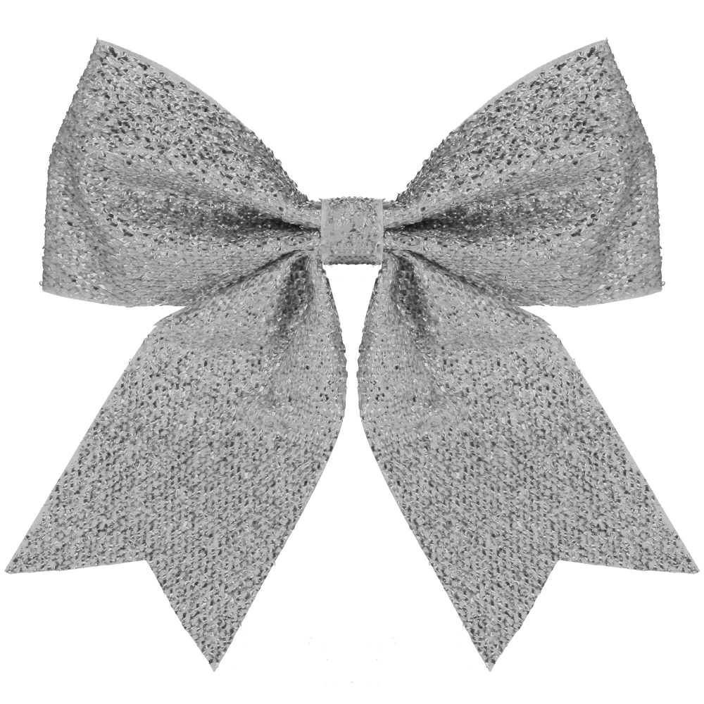 Vianočná mašľa 22x20cm strieborná, vianočné dekorácie