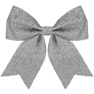 Vianočná mašľa 22x20cm strieborná, vianočné dekorácie