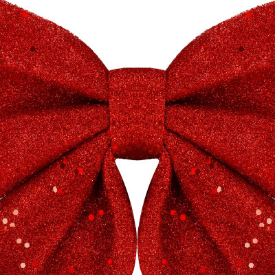 Vianočná mašľa s flitrami 30x27,5cm červená, vianočné dekorácie