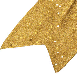 Vianočná mašľa s flitrami 19,5x21cm zlatá, vianočné dekorácie