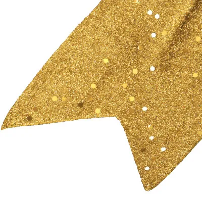 Vianočná mašľa s flitrami 19,5x21cm zlatá, vianočné dekorácie