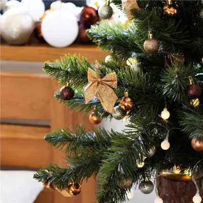 Vianočná mašľa 8x7cm zlaté sada 6ks, vianočné dekorácie