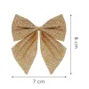Vianočná mašľa 8x7cm zlaté sada 6ks, vianočné dekorácie