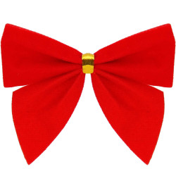 Vianočná mašľa 8x8,5cm červené sada 6ks, vianočné dekorácie