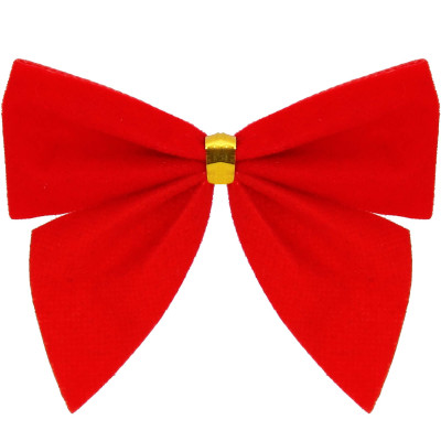 Vianočná mašľa 8x8,5cm červené sada 6ks, vianočné dekorácie