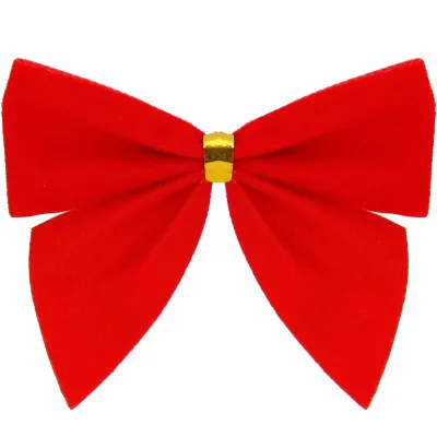 Vianočná mašľa 8x8,5cm červené sada 6ks, vianočné dekorácie