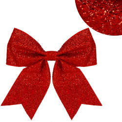 Vianočná mašľa 23x21cm červená, vianočné dekorácie