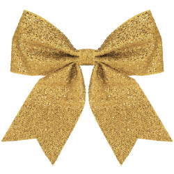 Vianočná mašľa 22x20cm zlatá, vianočné dekorácie