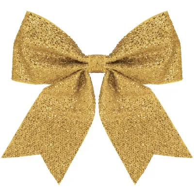 Vianočná mašľa 22x20cm zlatá, vianočné dekorácie