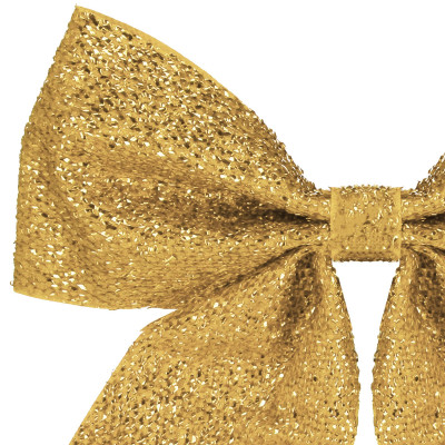 Vianočná mašľa 22x20cm zlatá, vianočné dekorácie