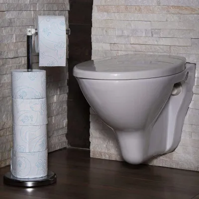 Držiak so zásobníkom na toaletný papier SPRINGOS TS0001 chróm