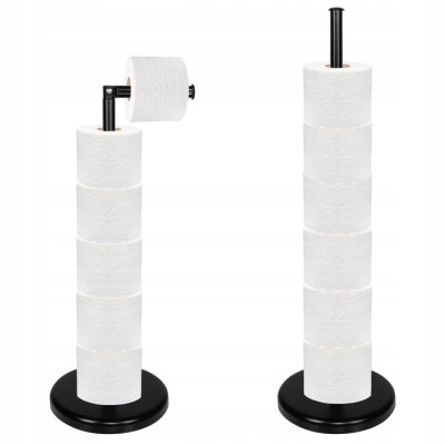 Držiak so zásobníkom na toaletný papier SPRINGOS TS0002 čierny