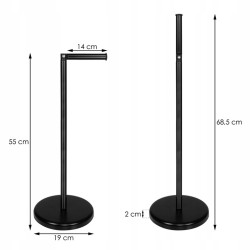 Držiak so zásobníkom na toaletný papier SPRINGOS TS0002 čierny