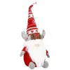 Škriatok GNOM so šedými parohmi 50cm, vianočné dekorácie
