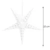 Papierová hviezda päťcípa 25cm biela, vianočné dekorácie