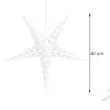 Papierová hviezda päťcípa 60cm biela, vianočné dekorácie