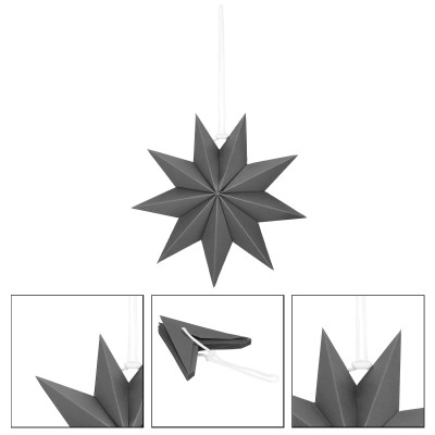 Papierová hviezda deväťpípa 30cm šedá, vianočné dekorácie