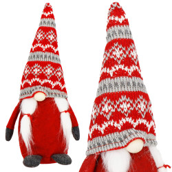 Škriatok GNOM s copami 33cm, vianočné dekorácie