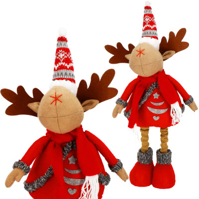 Vianočný sob hnedý - výška 49-65cm, vianočné dekorácie