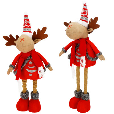 Vianočný sob hnedý - výška 49-65cm, vianočné dekorácie