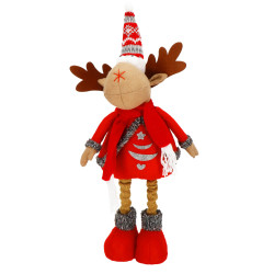 Vianočný sob hnedý - výška 49-65cm, vianočné dekorácie