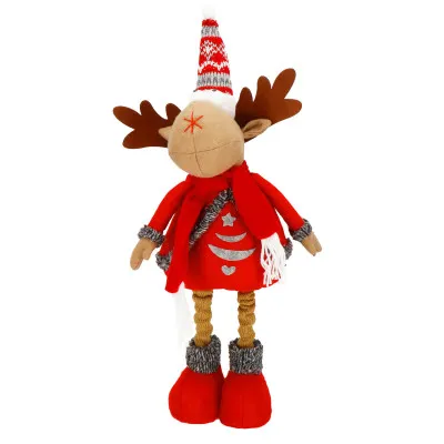 Vianočný sob hnedý - výška 49-65cm, vianočné dekorácie