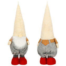 Škriatok GNOM s béžovou čiapkou - výška 53-70cm, vianočné dekorácie