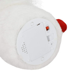 Škriatok GNOM s bielou čiapkou svietiacou 37cm, vianočné dekorácie