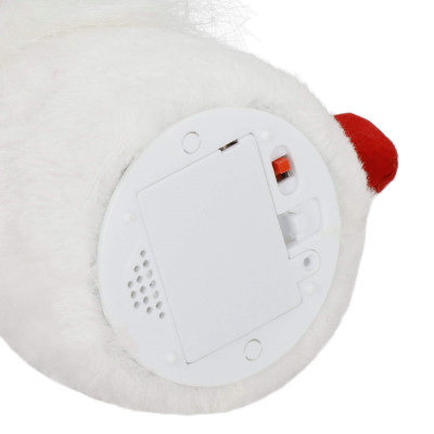 Škriatok GNOM s bielou čiapkou svietiacou 37cm, vianočné dekorácie