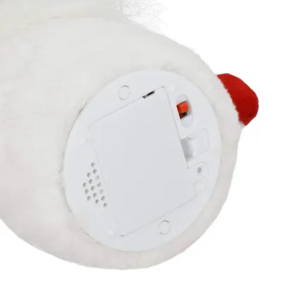 Škriatok GNOM s bielou čiapkou svietiacou 37cm, vianočné dekorácie