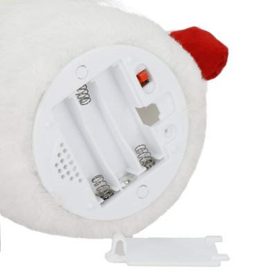 Škriatok GNOM s bielou čiapkou svietiacou 37cm, vianočné dekorácie