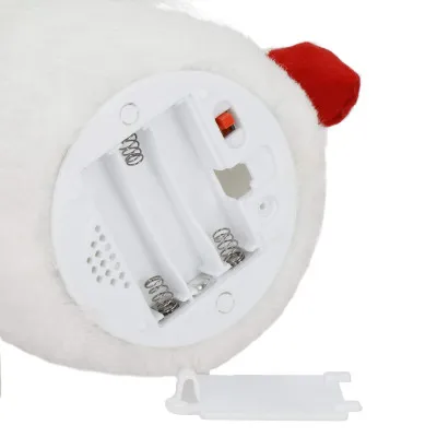 Škriatok GNOM s bielou čiapkou svietiacou 37cm, vianočné dekorácie