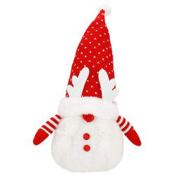 Škriatok GNOM s červenou čiapkou svietiacou 36cm, vianočné dekorácie