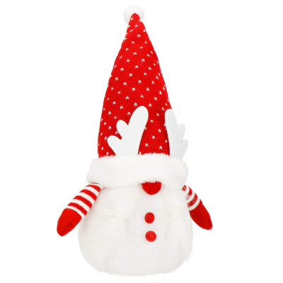 Škriatok GNOM s červenou čiapkou svietiacou 36cm, vianočné dekorácie