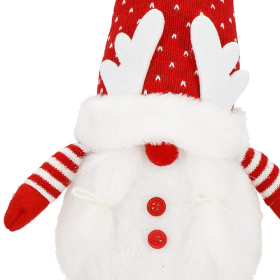 Škriatok GNOM s červenou čiapkou svietiacou 36cm, vianočné dekorácie