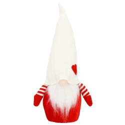 Škriatok GNOM s bielou čiapkou svietiacou 35cm, vianočné dekorácie