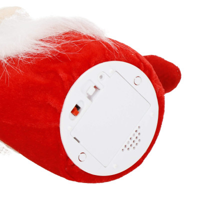 Škriatok GNOM s bielou čiapkou svietiacou 35cm, vianočné dekorácie