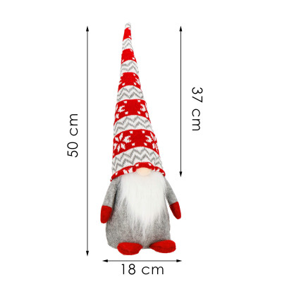 Škriatok GNOM s pletenou čiapkou 50cm, vianočné dekorácie