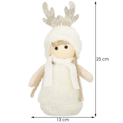 Bábika s vrkočmi 25cm, vianočné dekorácie