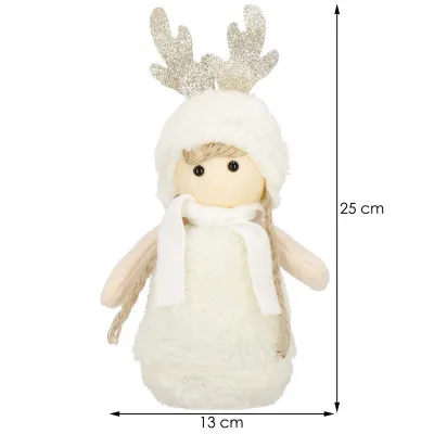 Bábika s vrkočmi 25cm, vianočné dekorácie