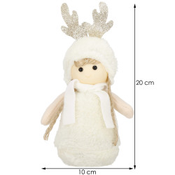 Bábika s vrkočmi 20cm, vianočné dekorácie