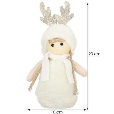 Bábika s vrkočmi 20cm, vianočné dekorácie