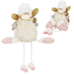 Anjel so zlatými krídlami 24cm, vianočné dekorácie