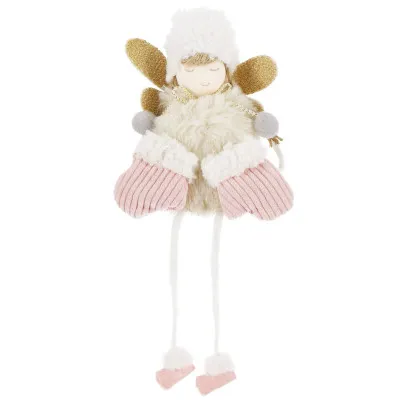 Anjel so zlatými krídlami 24cm, vianočné dekorácie