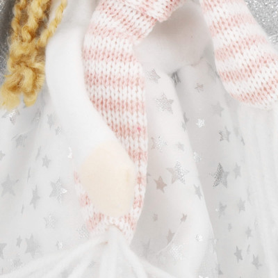 Anjel so striebornými krídlami svietiacimi 55cm, vianočné dekorácie