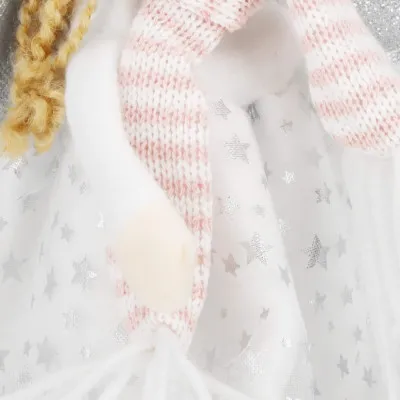 Anjel so striebornými krídlami svietiacimi 55cm, vianočné dekorácie